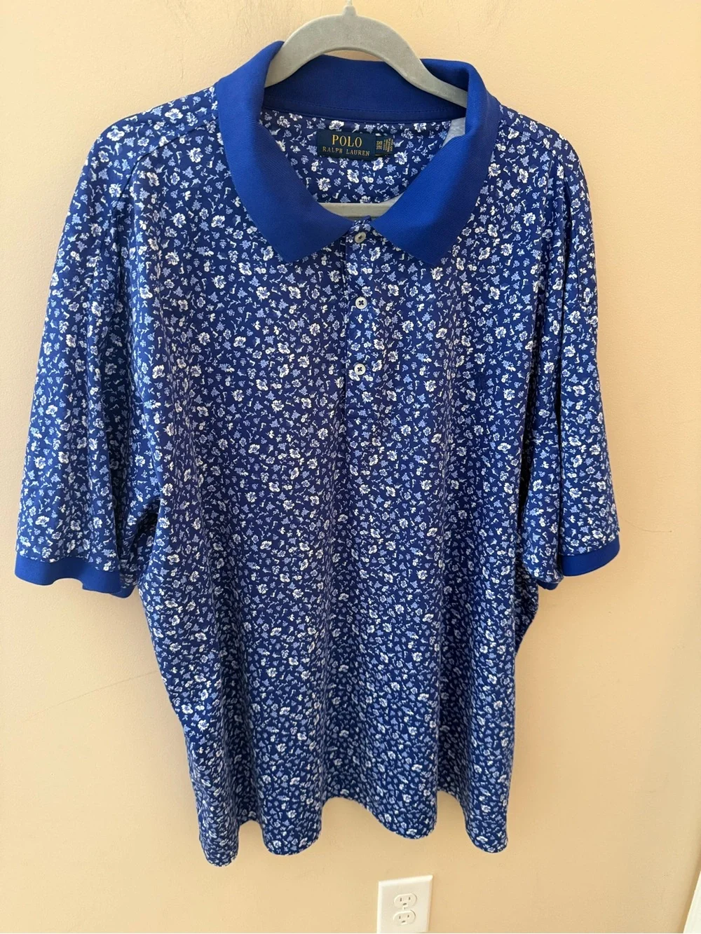 Polo Ralph Lauren Classic Fit Soft Touch Polo Navy Floral size 3X big